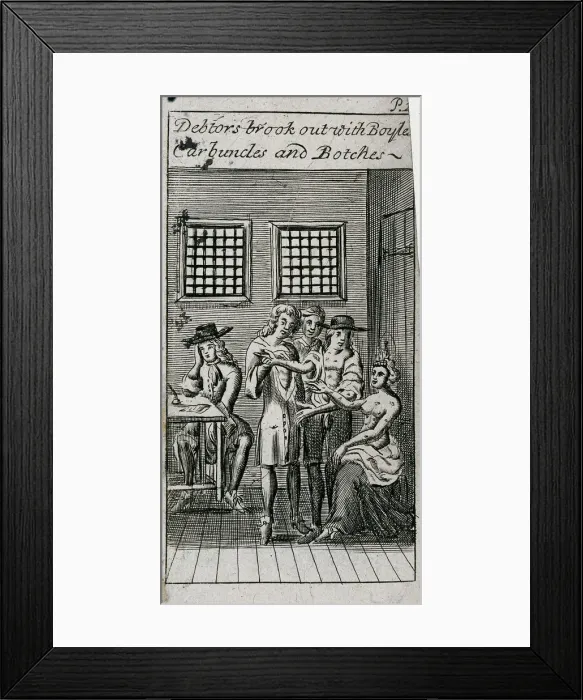 Framed Print : Fleet Prison, London, 1691 Framed Print : Fleet Prison, London, 1691