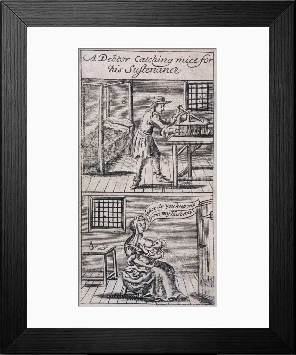 Framed Print : Fleet Prison, London, 1691 Framed Print : Fleet Prison, London, 1691