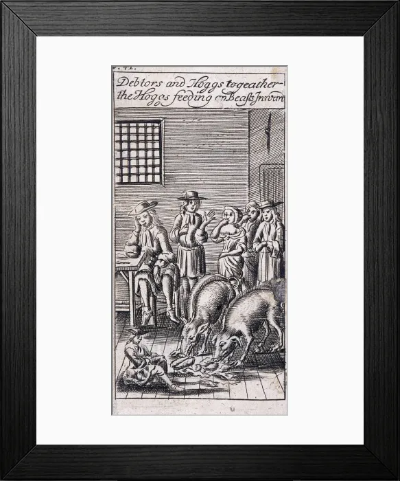 Framed Print : Fleet Prison, London, 1691 Framed Print : Fleet Prison, London, 1691