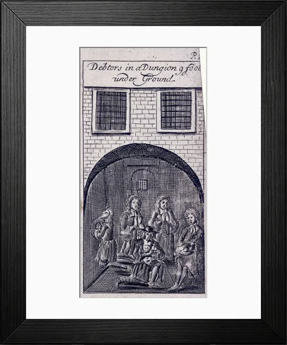 Framed Print : Fleet Prison, London, 1691 Framed Print : Fleet Prison, London, 1691
