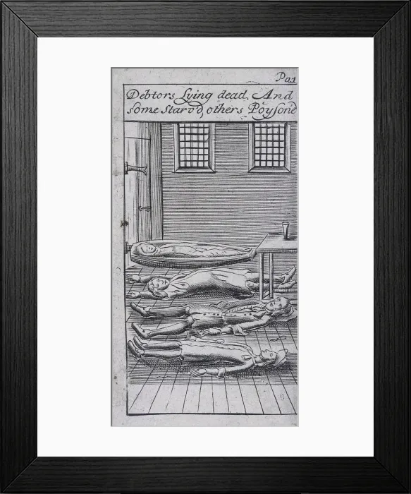 Framed Print : Fleet Prison, London, 1691 Framed Print : Fleet Prison, London, 1691