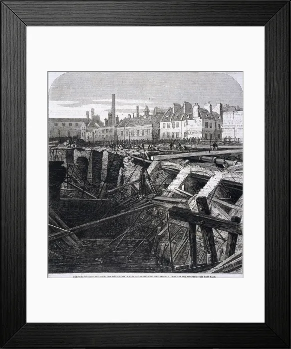 Framed Print : Accident in Farringdon Street, London, 1862 Framed Print : Accident in Farringdon Street, London, 1862