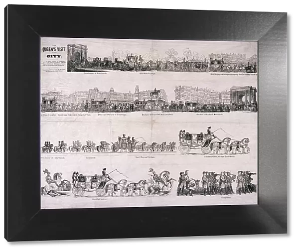 Queen Victorias procession through the City of London, c1844
