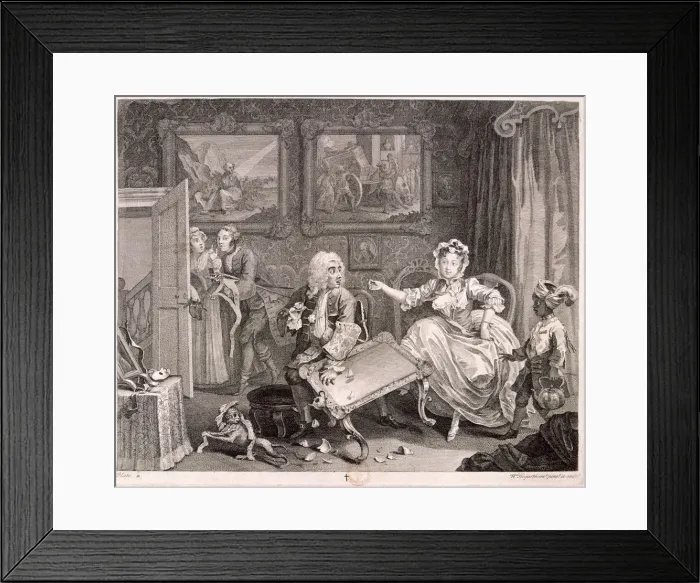 Framed Print : In high keeping by a Jew, plate II of The Harlots Progress, 1732 Framed Print : In high keeping by a Jew, plate II of The Harlots Progress, 1732