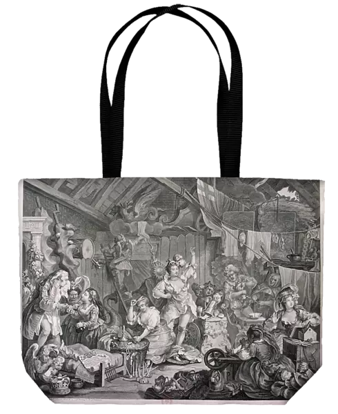 Strolling actresses dressing in a barn, 1738. Artist: William Hogarth