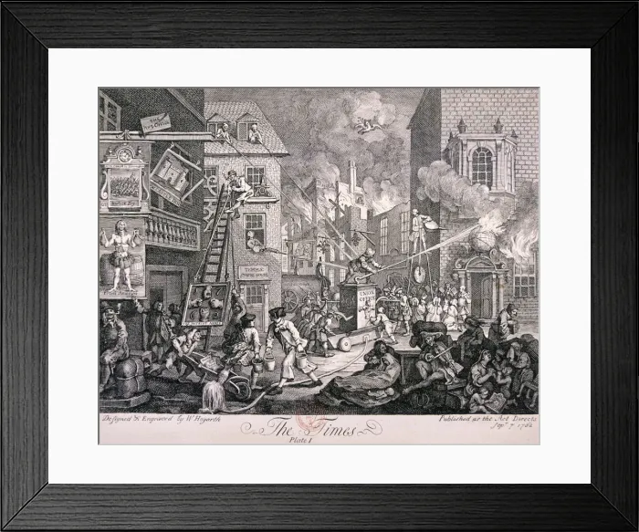 Framed Print : The Times, 1762. Artist: William Hogarth Framed Print : The Times, 1762. Artist: William Hogarth