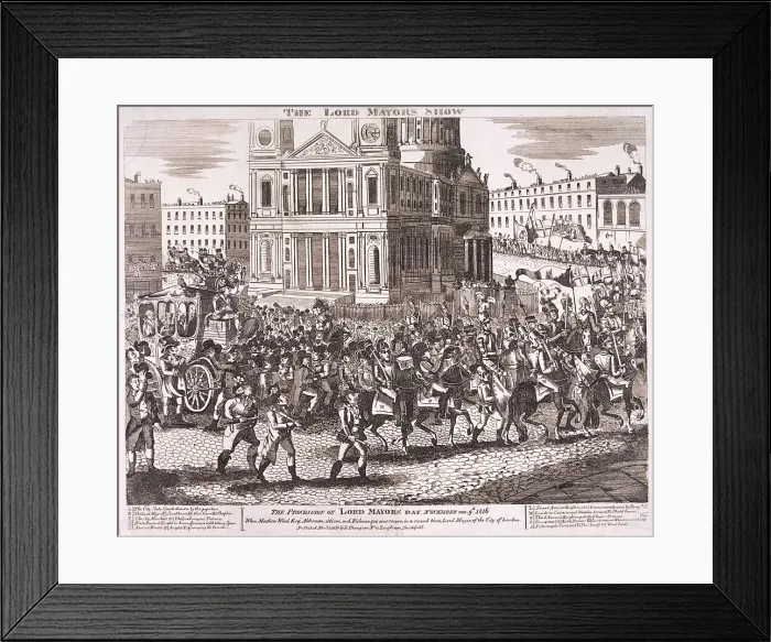 Framed Print : Lord Mayors Show, 1816 Framed Print : Lord Mayors Show, 1816