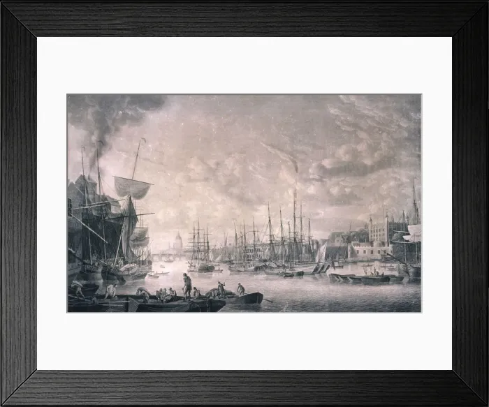 Framed Print : View of London from the East, 1793 Framed Print : View of London from the East, 1793