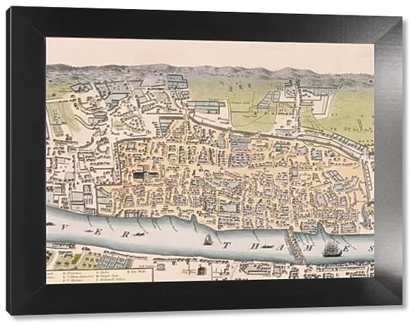 Map of London, c1563 Artist: William Darton