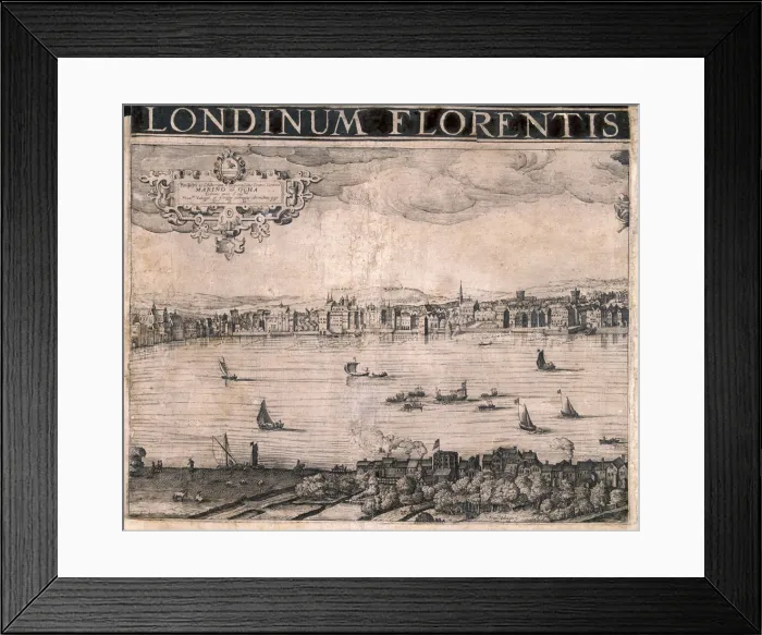 Framed Print : Panorama of London, 1629 Framed Print : Panorama of London, 1629