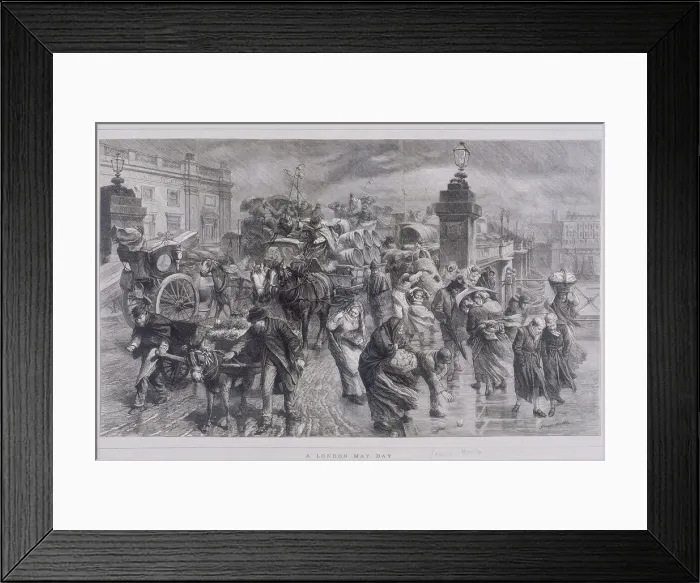 Framed Print : London Bridge (new), London, c1870. Artist: G Durand Framed Print : London Bridge (new), London, c1870. Artist: G Durand