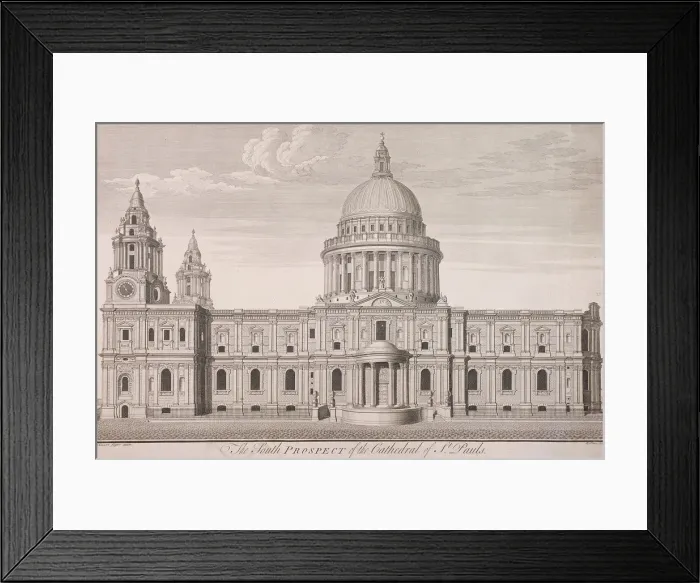 Framed Print : St Pauls Cathedral (new) exterior, c1750. Artist: Nathaniel Parr Framed Print : St Pauls Cathedral (new) exterior, c1750. Artist: Nathaniel Parr