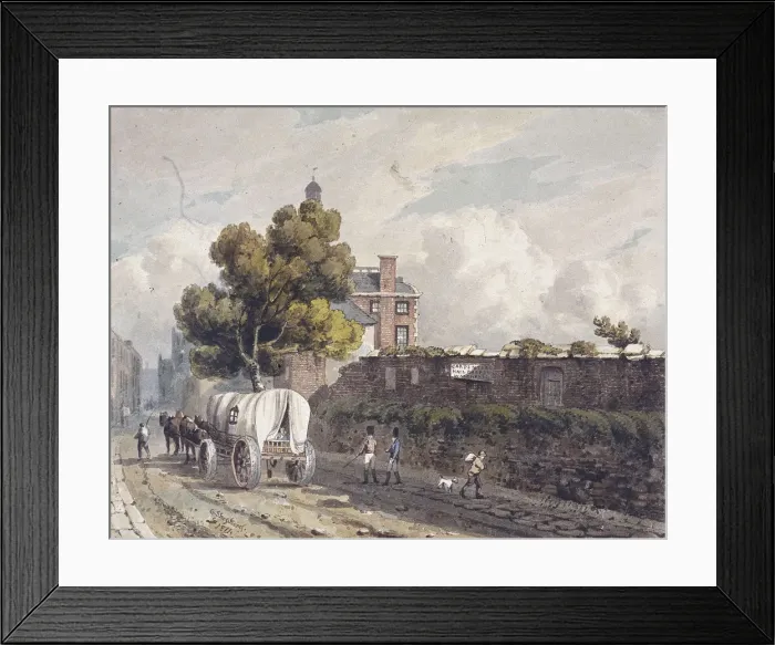 Framed Print : London Wall, London, 1811. Artist: George Shepherd Framed Print : London Wall, London, 1811. Artist: George Shepherd