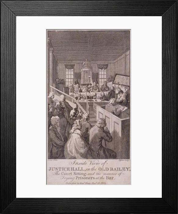 Framed Print : Old Bailey, Sessions House, London, 1794. Artist: Jefferies Framed Print : Old Bailey, Sessions House, London, 1794. Artist: Jefferies