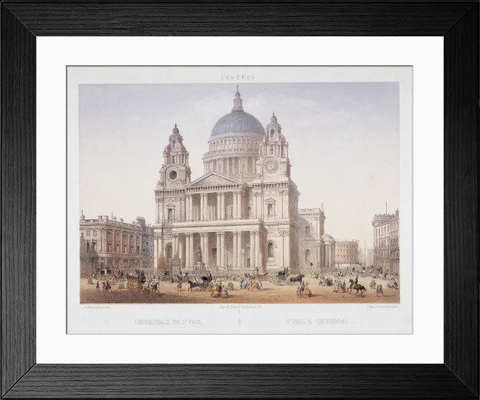Framed Print : St Pauls Cathedral (new), London, c1855. Artist: Charles Riviere