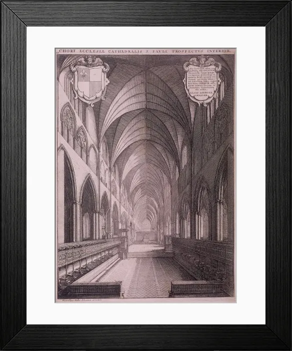 Framed Print : St Pauls Cathedral (old), London, c1658. Artist: Wenceslaus Hollar Framed Print : St Pauls Cathedral (old), London, c1658. Artist: Wenceslaus Hollar