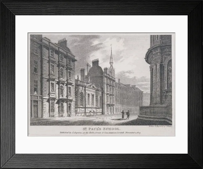 Framed Print : St Pauls School, London, 1807. Artist: Samuel Rawle Framed Print : St Pauls School, London, 1807. Artist: Samuel Rawle