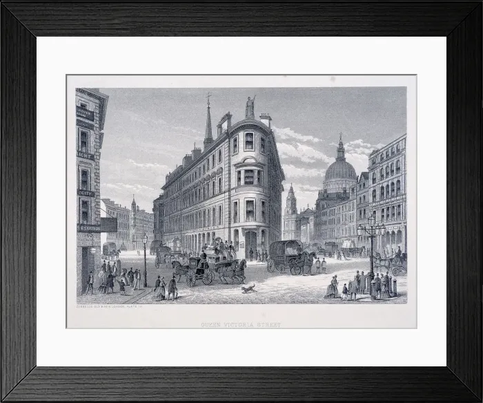 Framed Print : Queen Victoria Street, London, c1883 Framed Print : Queen Victoria Street, London, c1883