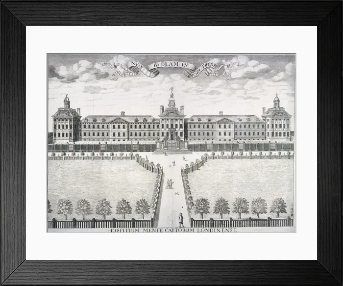 Framed Print : Old Bethlehem Hospital, London, c1714 Framed Print : Old Bethlehem Hospital, London, c1714