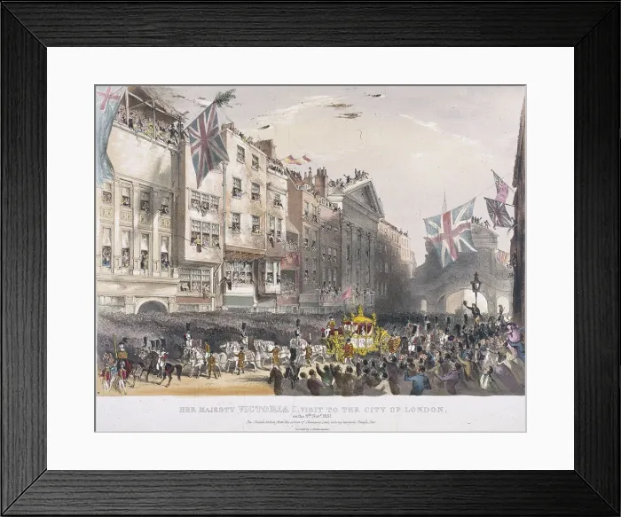 Framed Print : Temple Bar, London, 1837. Artist: Charles Joseph Hullmandel Framed Print : Temple Bar, London, 1837. Artist: Charles Joseph Hullmandel