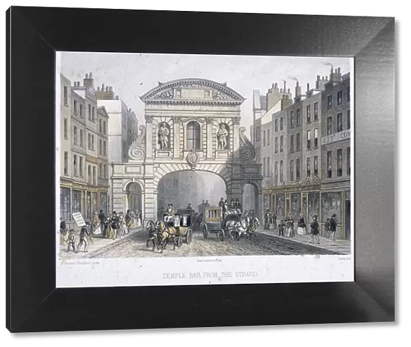 Temple Bar, London, 1854. Artist: Deroy