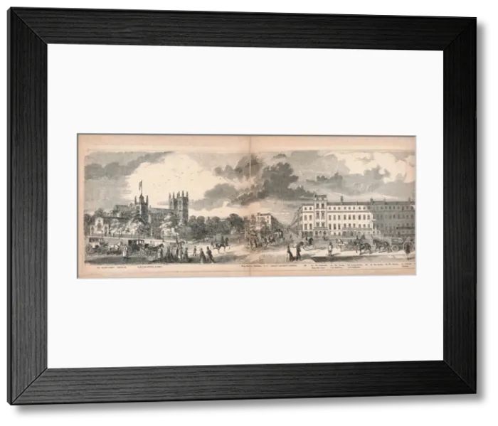 Framed Print : Panorama of London, 1849. Artist: George C Leighton Framed Print : Panorama of London, 1849. Artist: George C Leighton