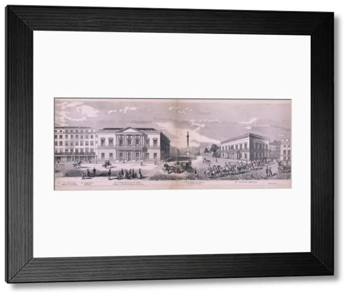 Framed Print : Panorama of London, 1849. Artist: George C Leighton Framed Print : Panorama of London, 1849. Artist: George C Leighton