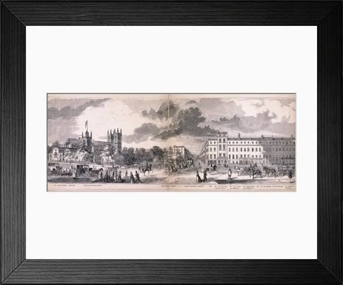 Framed Print : Panorama of London, 1849. Artist: George C Leighton Framed Print : Panorama of London, 1849. Artist: George C Leighton