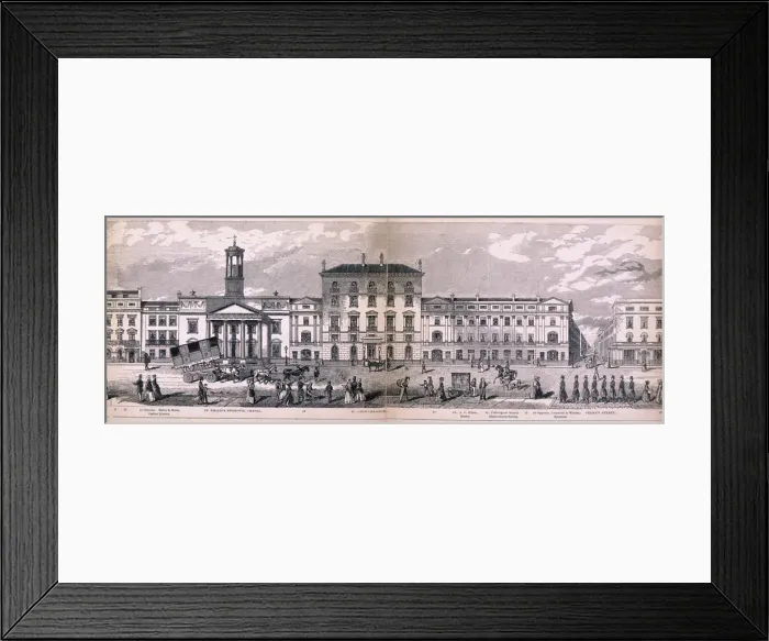 Framed Print : Panorama of London, 1849. Artist: George C Leighton Framed Print : Panorama of London, 1849. Artist: George C Leighton
