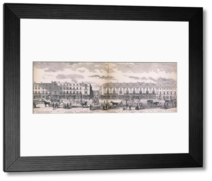 Framed Print : Panorama of London, 1849. Artist: George C Leighton Framed Print : Panorama of London, 1849. Artist: George C Leighton