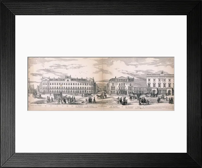 Framed Print : Panorama of London, 1849. Artist: George C Leighton Framed Print : Panorama of London, 1849. Artist: George C Leighton