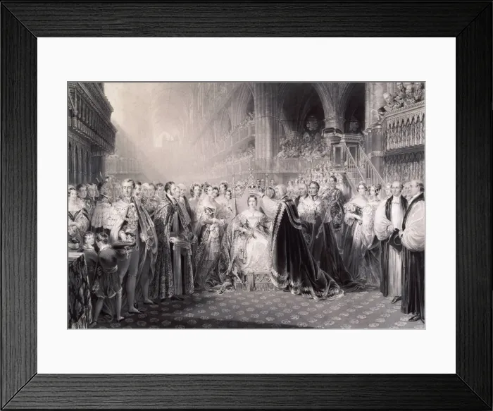Framed Print : Coronation of Queen Victoria at Westminster Abbey, London, 1838 Framed Print : Coronation of Queen Victoria at Westminster Abbey, London, 1838