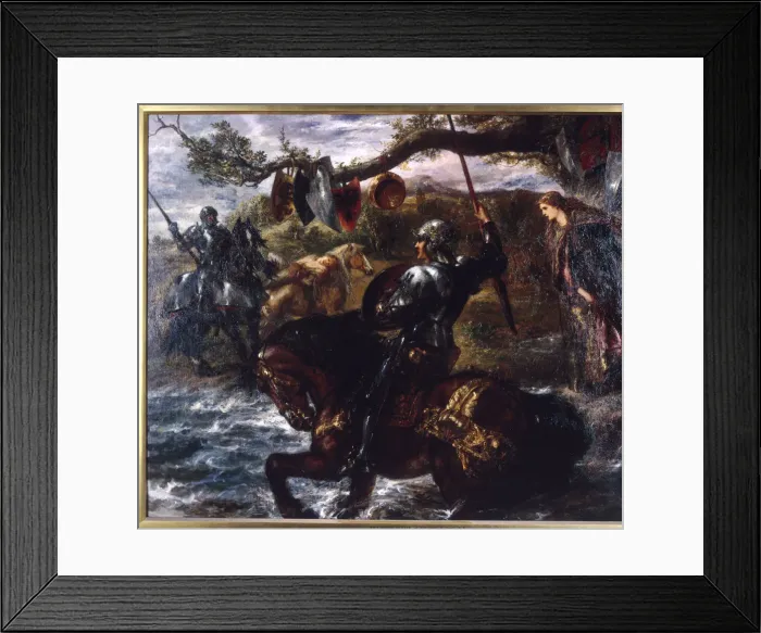 Framed Print : Lancelot du Lac, 1886. Artist: Sir John Gilbert Framed Print : Lancelot du Lac, 1886. Artist: Sir John Gilbert