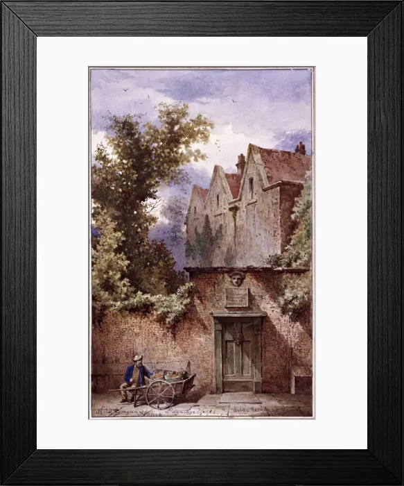 Framed Print : Nell Gwynnes house, Bagnigge Wells, St Pancras, London, 1865. Artist: Waldo Sargeant Framed Print : Nell Gwynnes house, Bagnigge Wells, St Pancras, London, 1865. Artist: Waldo Sargeant