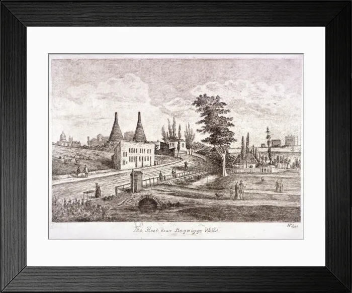 Framed Print : The Fleet River near Bagnigge Wells, St Pancras, London, c1800 Framed Print : The Fleet River near Bagnigge Wells, St Pancras, London, c1800