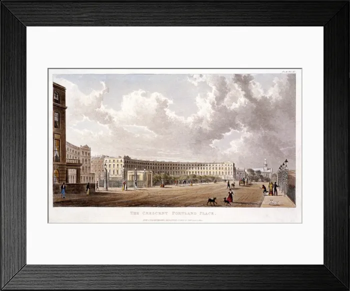 Framed Print : Portland Place, Marylebone, London, 1822 Framed Print : Portland Place, Marylebone, London, 1822