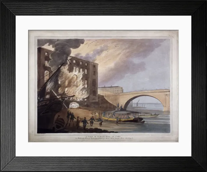 Framed Print : Albion Place, Southwark, London, 1791. Artist: John William Edy Framed Print : Albion Place, Southwark, London, 1791. Artist: John William Edy