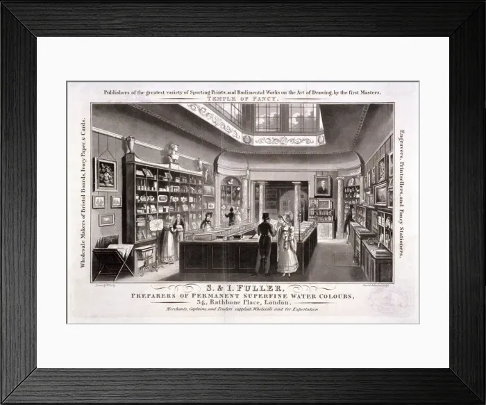 Framed Print : Rathbone Place, Marylebone, London, 1823. Artist: Smart & Sutherland Framed Print : Rathbone Place, Marylebone, London, 1823. Artist: Smart & Sutherland