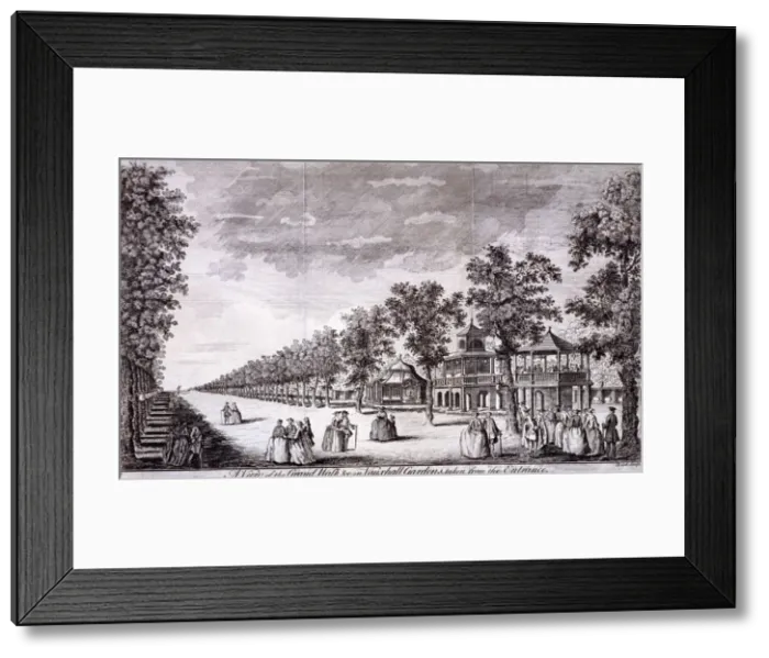 Framed Print : Vauxhall Gardens, Lambeth, London, c1752. Artist: Edward Rooker Framed Print : Vauxhall Gardens, Lambeth, London, c1752. Artist: Edward Rooker
