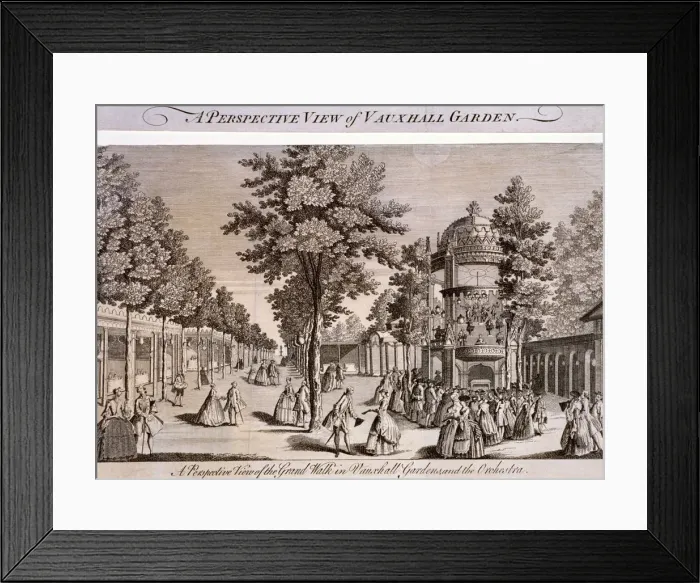 Framed Print : Vauxhall Gardens, Lambeth, London, c1750 Framed Print : Vauxhall Gardens, Lambeth, London, c1750