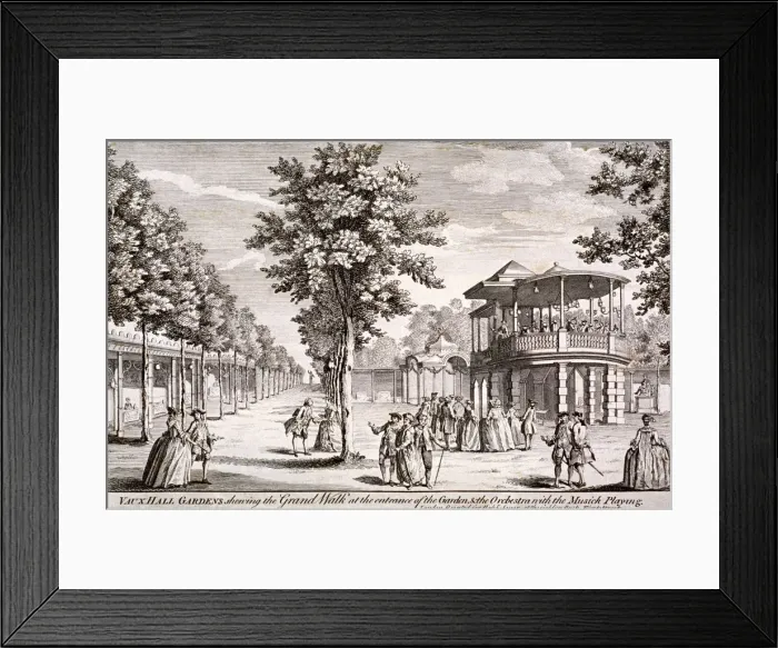 Framed Print : Vauxhall Gardens, Lambeth, London, c1751 Framed Print : Vauxhall Gardens, Lambeth, London, c1751