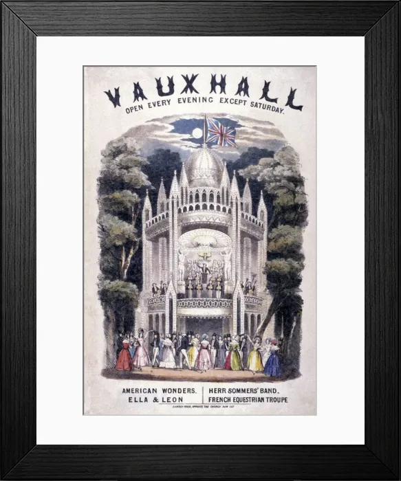 Framed Print : Vauxhall Gardens, Lambeth, London, c1850 Framed Print : Vauxhall Gardens, Lambeth, London, c1850