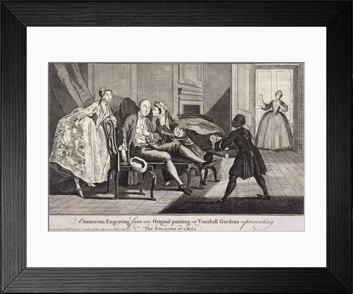 Framed Print : The Stealing of a Kiss, c1745 Framed Print : The Stealing of a Kiss, c1745