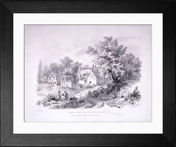 Framed Print : Hampstead Heath, Hampstead, London, c1840. Artist: Graf & Soret Framed Print : Hampstead Heath, Hampstead, London, c1840. Artist: Graf & Soret