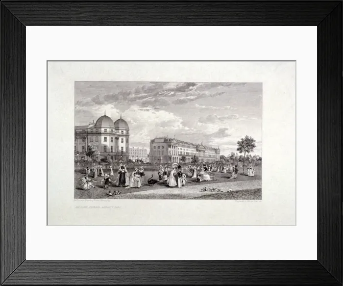 Framed Print : Hanover Terrace, Regents Park, London, 1827. Artist: William Harvey Framed Print : Hanover Terrace, Regents Park, London, 1827. Artist: William Harvey