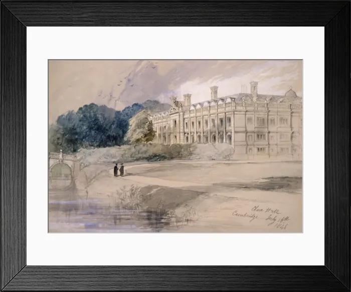 Framed Print : Clare Hall, Cambridge, 1846. Artist: Sir John Gilbert