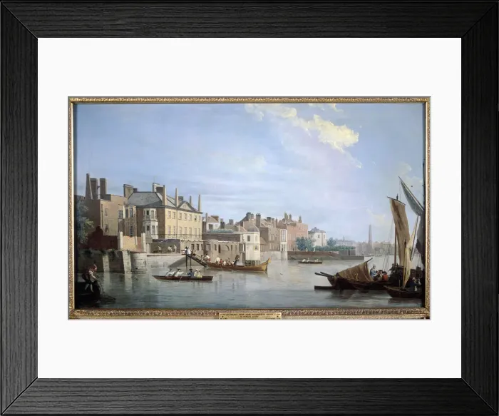 Framed Print : The Thames with Montagu House, from near Westminster Bridge, London, 1749. Artist Framed Print : The Thames with Montagu House, from near Westminster Bridge, London, 1749. Artist