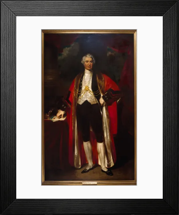 Framed Print : Sir George Carroll, Sheriff 1837-8. Artist: John Wood