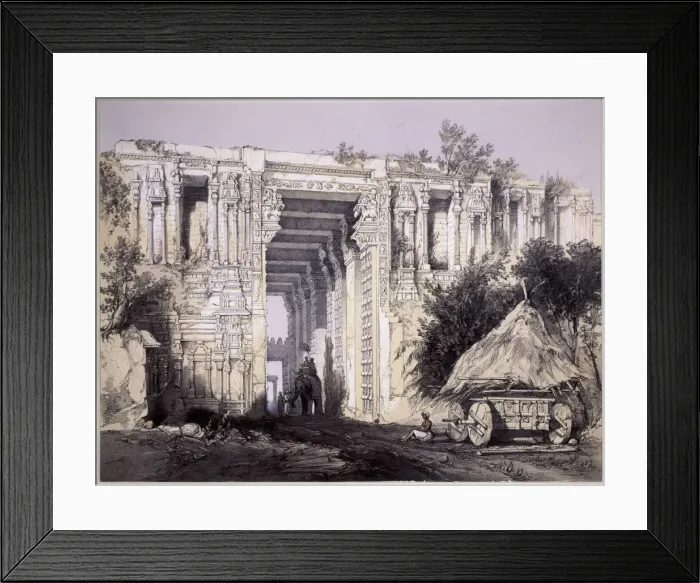 Framed Print : Gateway at Seringham (sic). Artist: Thomas Colman Dibdin Framed Print : Gateway at Seringham (sic). Artist: Thomas Colman Dibdin
