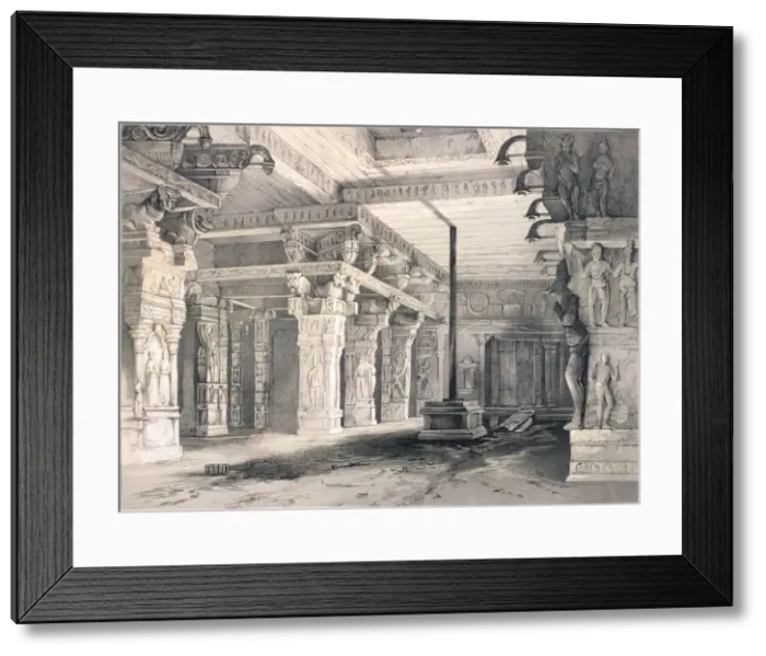 Framed Print : Temple of Sri Rama, Combaconum. Artist: J Hogarth Framed Print : Temple of Sri Rama, Combaconum. Artist: J Hogarth